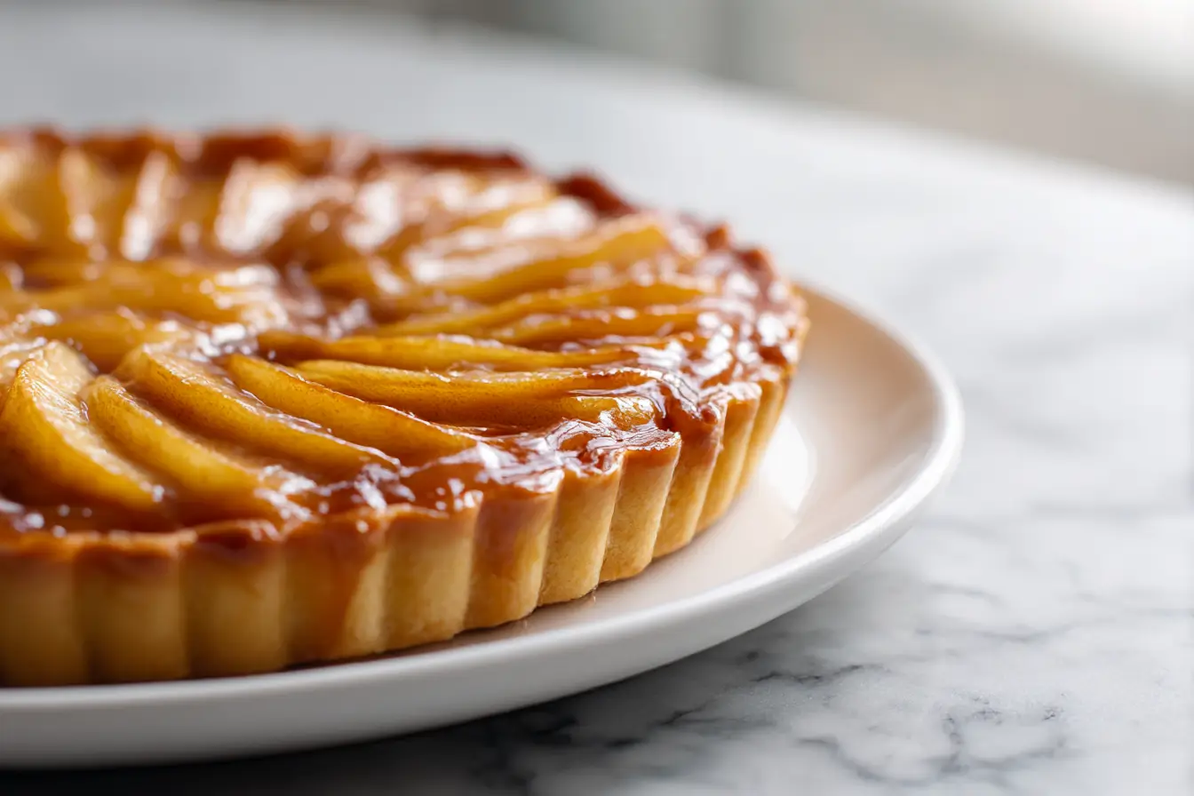 Tarte tatin au Airfryer, caramelisée et appétissante