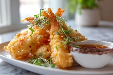 Tempura de crevettes croustillantes en Airfryer, parfaitement dorées
