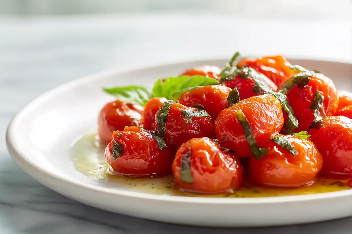 Tomates cerises confites au Airfryer, délicieusement sucrées et savoureuses