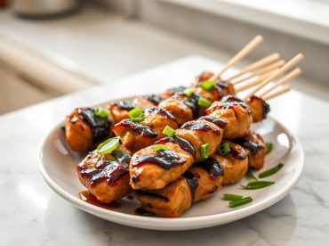 Savoureux yakitori de poulet au Airfryer, grillé à la perfection
