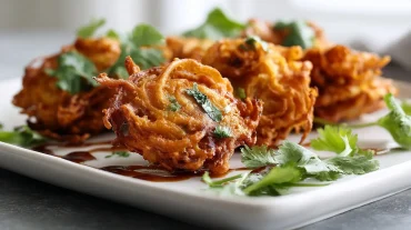 Bhajis aux oignons en Airfryer, croustillants et savoureux