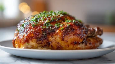 Chapon rôti aux agrumes au Airfryer, juteux et savoureux