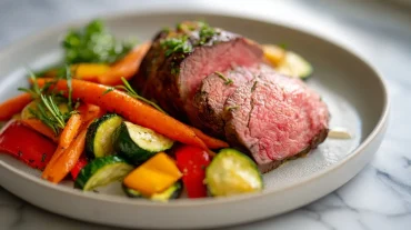 Côte de bœuf et ses légumes rôtis au Airfryer, savoureuse et dorée
