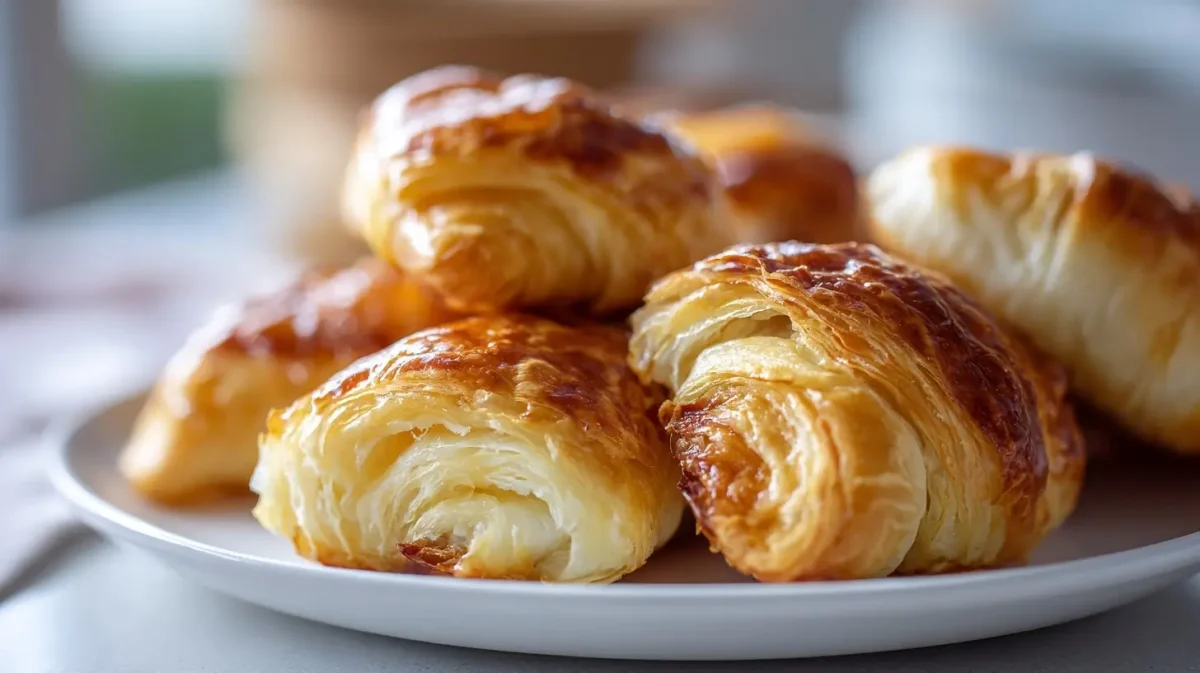 Croissants au jambon préparés en Airfryer, croustillants et savoureux