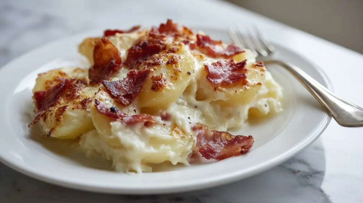Croziflette délicieuse et fondante préparée en Airfryer, un régal savoureux.