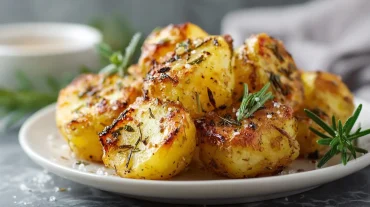 Savoureuses pommes de terre à la provençale en Airfryer, croustillantes et parfumées.