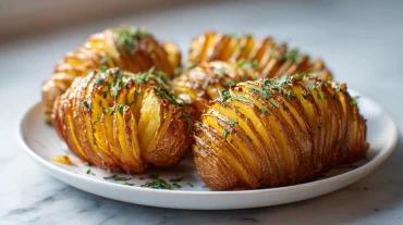 Pommes de terre hasselback au Airfryer, croustillantes et savoureuses