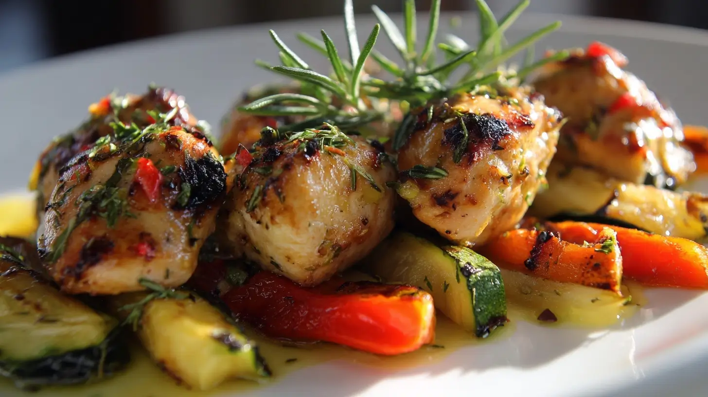 Poulet mariné au citron et romarin cuit en Airfryer, juteux et savoureux