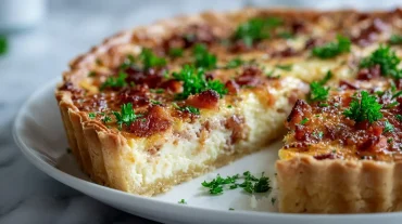 Quiche lorraine au Airfryer, dorée et savoureuse
