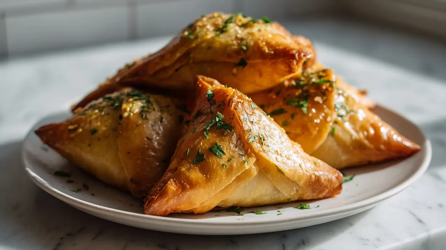 Savoureux samoussas au bœuf et épices préparés en Airfryer.