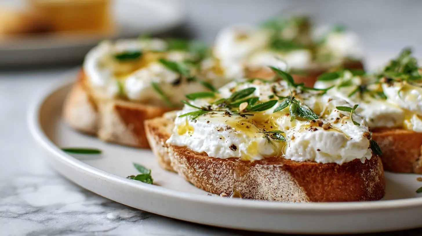 Tartine de chèvre et miel préparée en Airfryer, croustillante et savoureuse