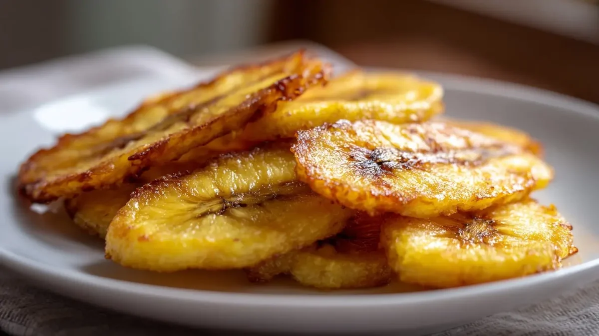 Délicieuses bananes plantains croustillantes cuites en Airfryer.