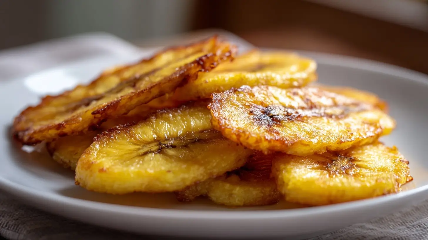 Délicieuses bananes plantains croustillantes cuites en Airfryer.