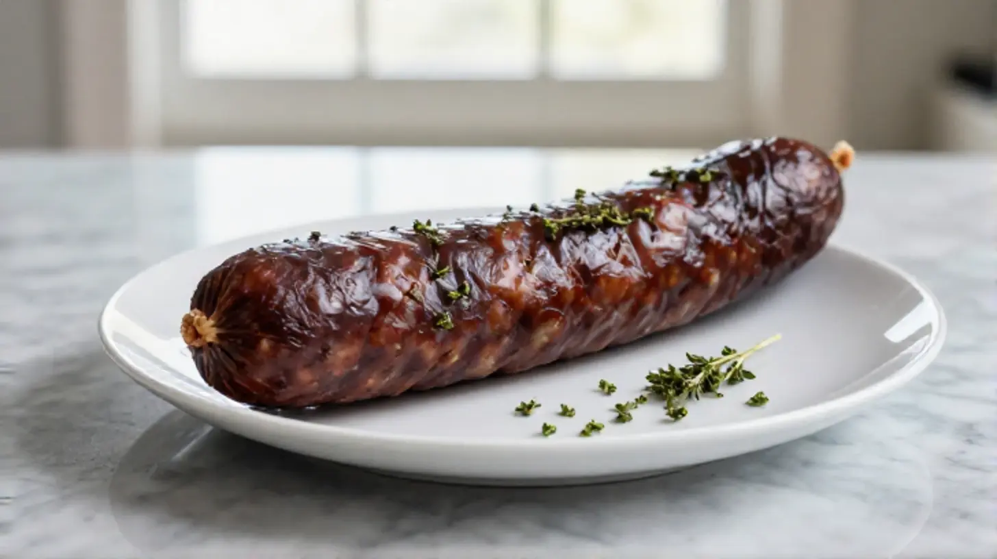 Savoureux boudin cuit à l'Airfryer, avec une texture parfaite.