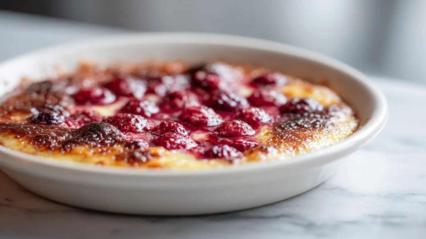 Gratin de fruits rouges au Airfryer, sucré et coloré