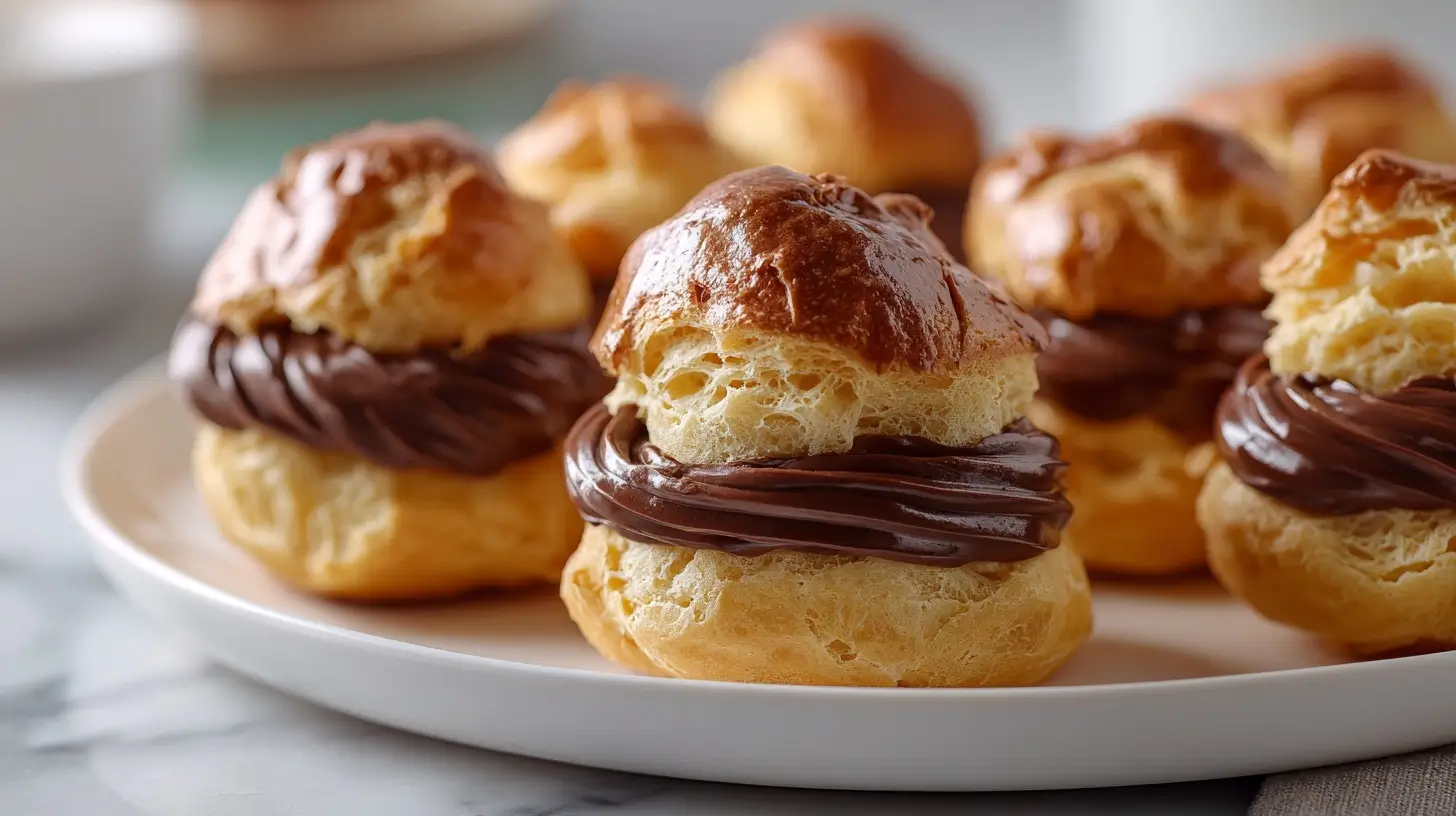 Délicieuses profiteroles au Airfryer, légères et gonflées.