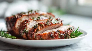 Rouelle de porc au Airfryer, savoureuse et croustillante.