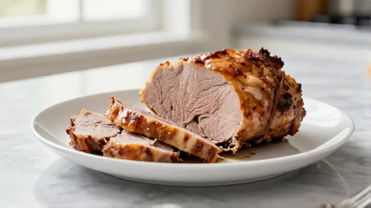Un beau rôti de veau au Airfryer, parfaitement doré et juteux