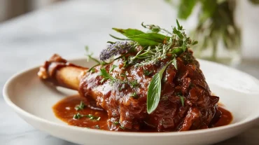 Savoureuse souris d'agneau préparée en Airfryer, croustillante à l'extérieur et tendre à l'intérieur.