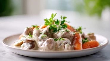 Blanquette de veau en Airfryer, savoureuse et fondante