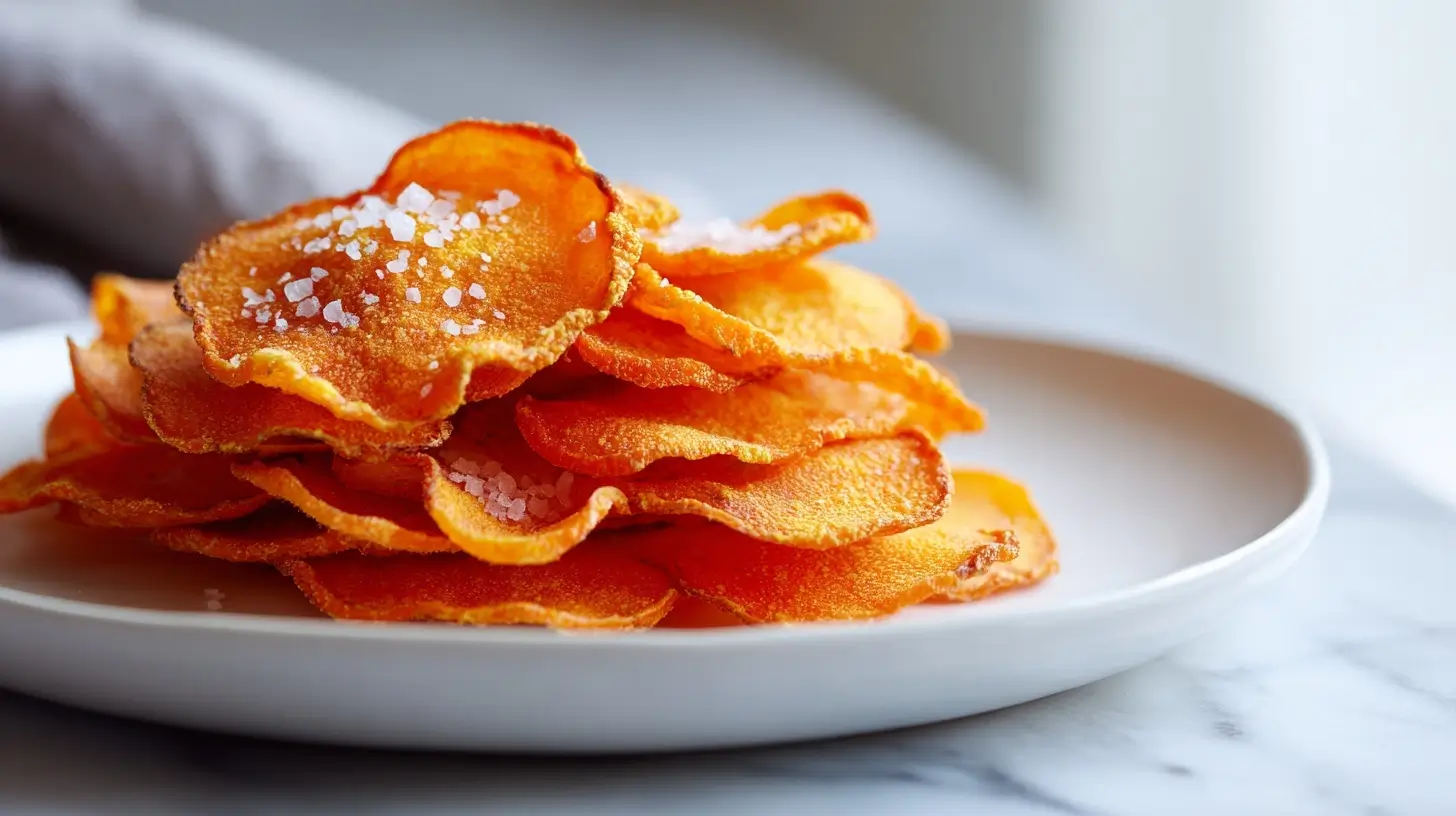 Chips de carotte croustillantes en Airfryer, parfaites pour un apéritif sain