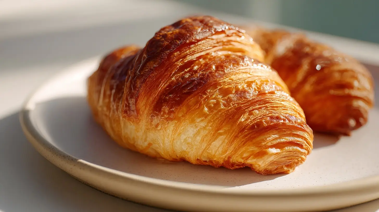Croissant surgelé en Airfryer, doré à souhait et croustillant.