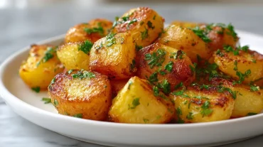 Pomme de terre sautées en Airfryer, croustillantes et dorées.