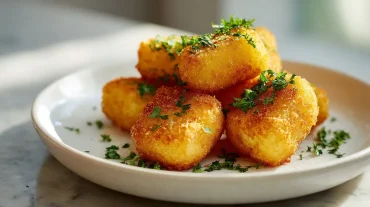 Pommes noisettes surgelées en Airfryer, croustillantes et dorées.