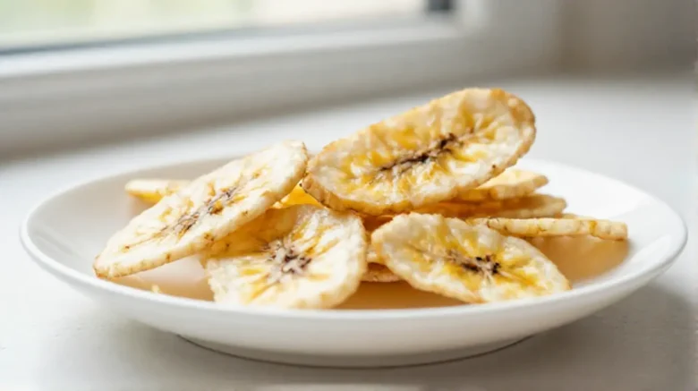 Des bananes séchées croquantes préparées en Airfryer.