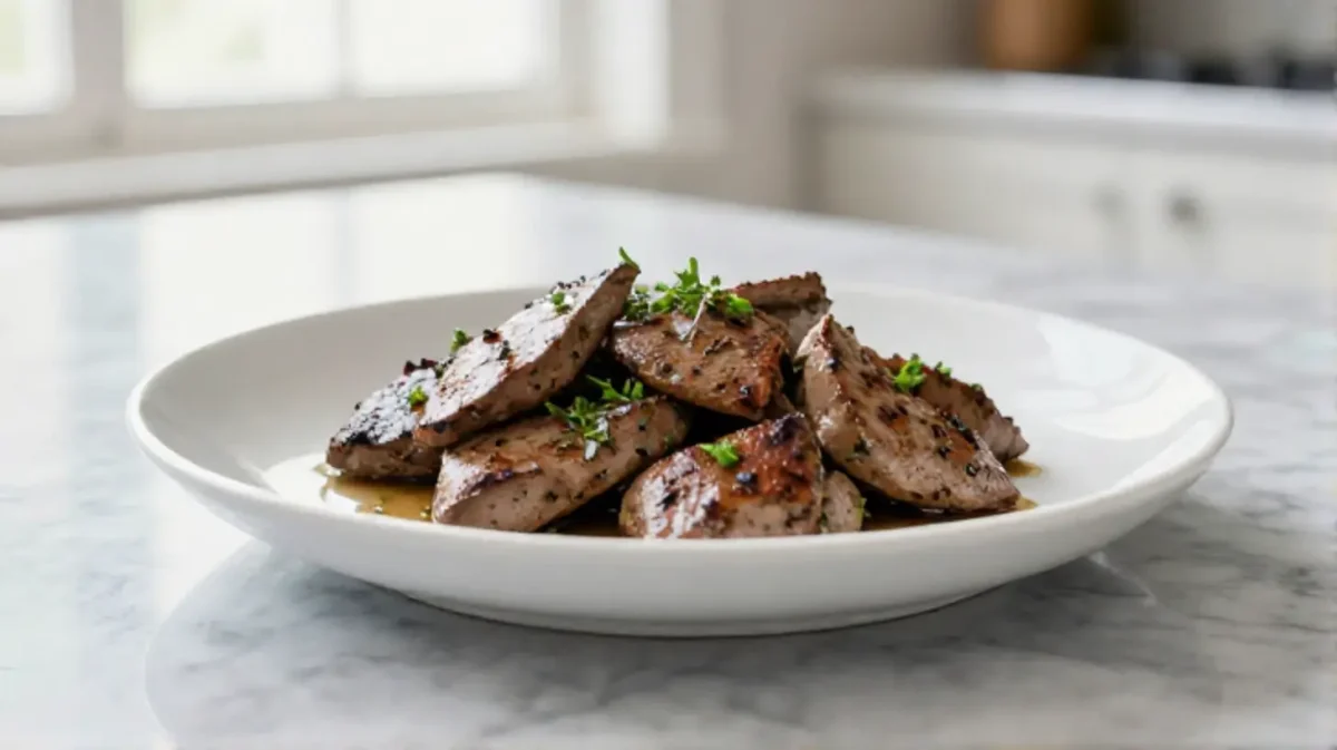 Foie de volaille cuit en Airfryer, savoureux et juteux
