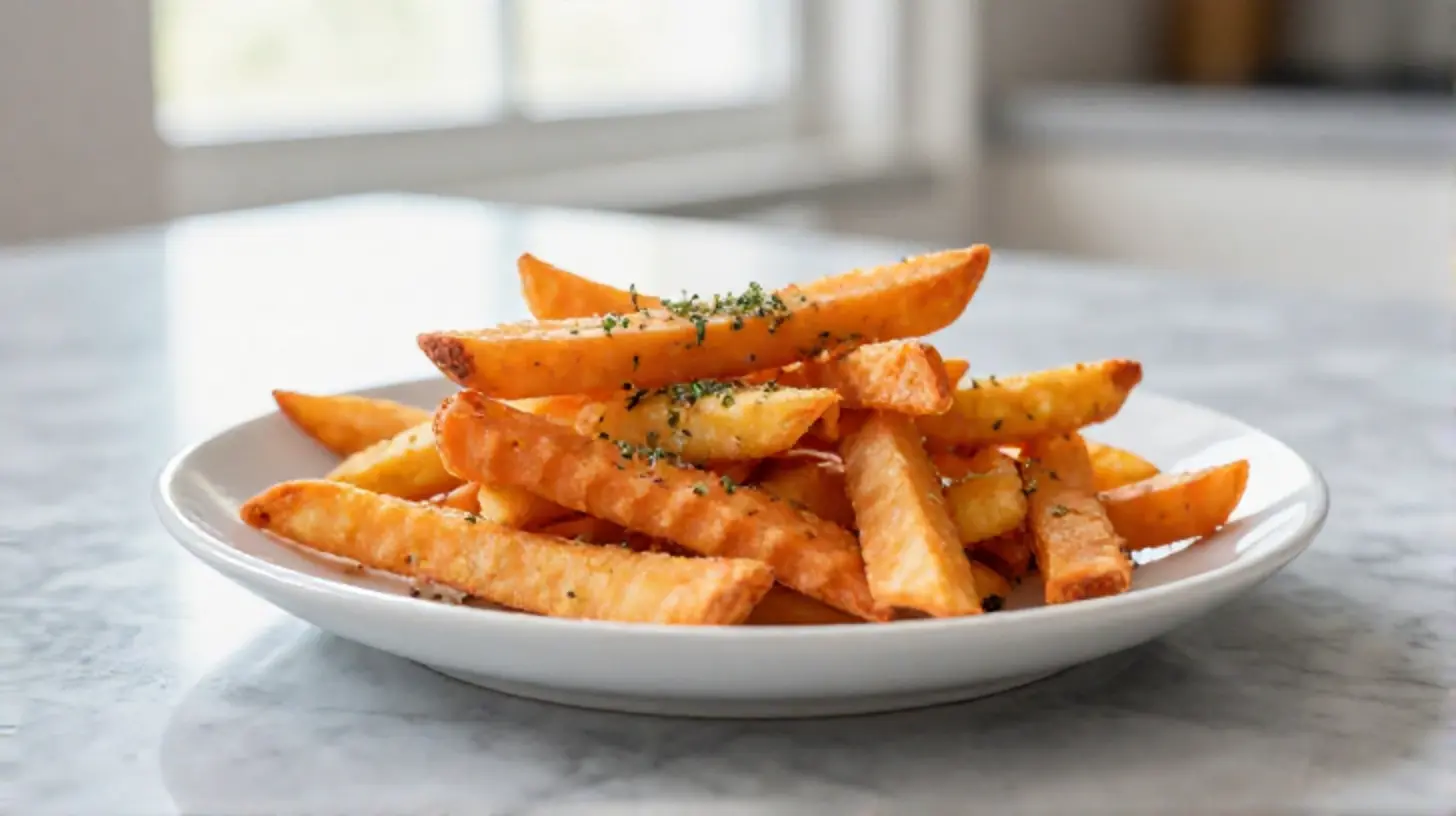 Frites de carotte croustillantes en Airfryer, dorées et savoureuses