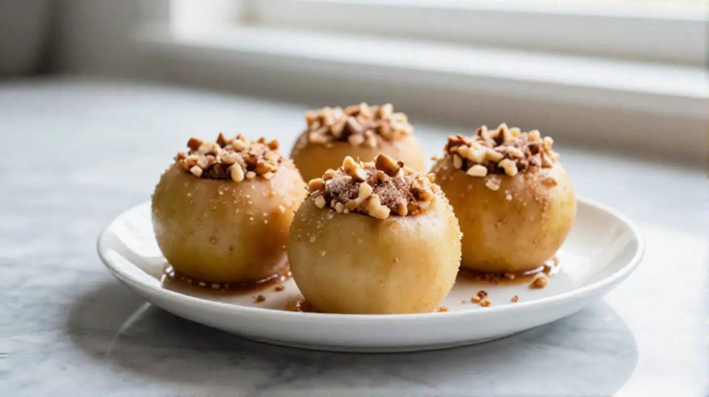 Délicieuse pomme au four cuite à l'Airfryer, sucrée et parfaitement caramélisée