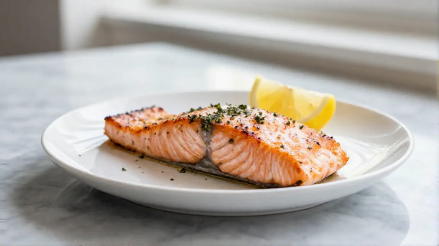 Saumon congelé préparé en Airfryer, savoureux et rapide.