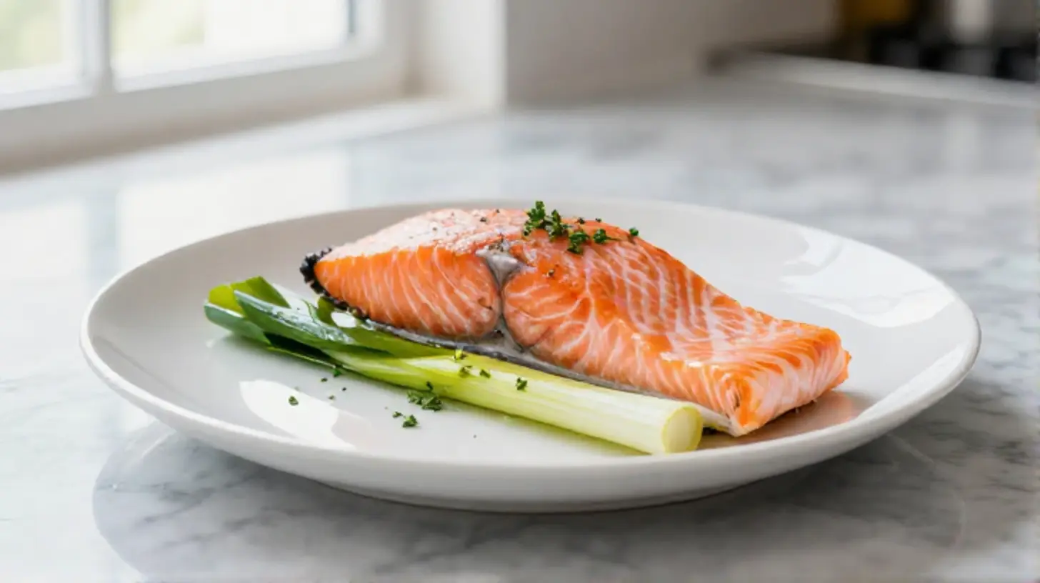 Saumon poireaux en Airfryer, savoureux et parfaitement cuit