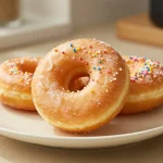 Délicieux donuts cuits à l'airfryer, croustillants à l'extérieur et moelleux à l'intérieur.