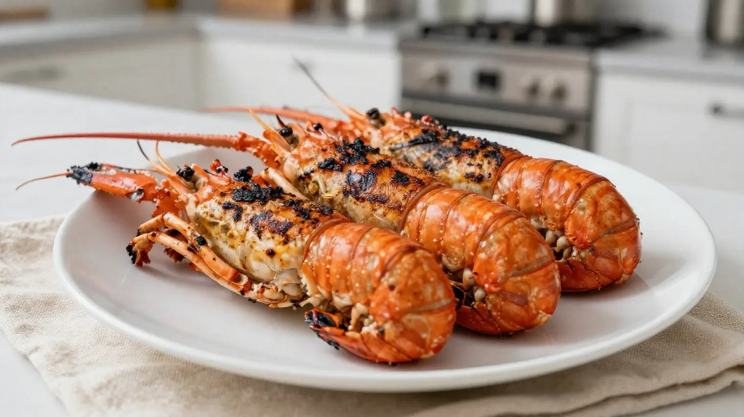 Délicieuses langoustines grillées au airfryer, parfaitement croustillantes et juteuses.