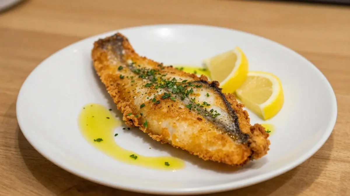 Délicieux plat de lieu noir cuit au airfryer, avec une texture parfaite et un goût savoureux.