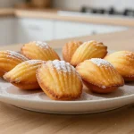 Délicieuses madeleines à l'orange croustillantes cuites à l'airfryer.