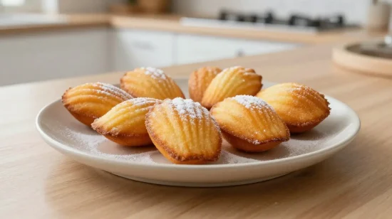 Délicieuses madeleines à l'orange croustillantes cuites à l'airfryer.