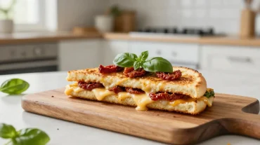Délicieux panini croustillant cuit à la perfection dans un airfryer.