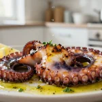 Délicieux poulpe grillé au airfryer avec une texture parfaite et des arômes savoureux.
