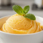 Délicieux sorbet fait maison au airfryer, parfait pour se rafraîchir en été.