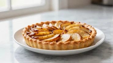 Savoureuse tarte aux pommes cuite à l'Airfryer, parfumée et appétissante