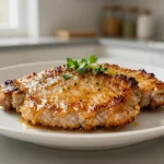 Délicieuses côtelettes de porc à la moutarde préparées dans l'airfryer, croustillantes et savoureuses.