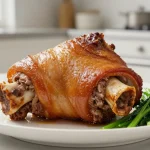 Délicieux jambonneau rôti préparé avec un airfryer, croustillant à l'extérieur et tendre à l'intérieur.