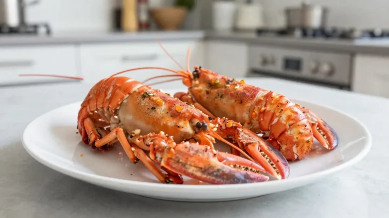 Délieuses langoustines à l'ail préparées à l'airfryer, croustillantes et savoureuses.