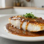 Délicieux lieu noir à la bordelaise préparé dans une airfryer, croustillant et savoureux.