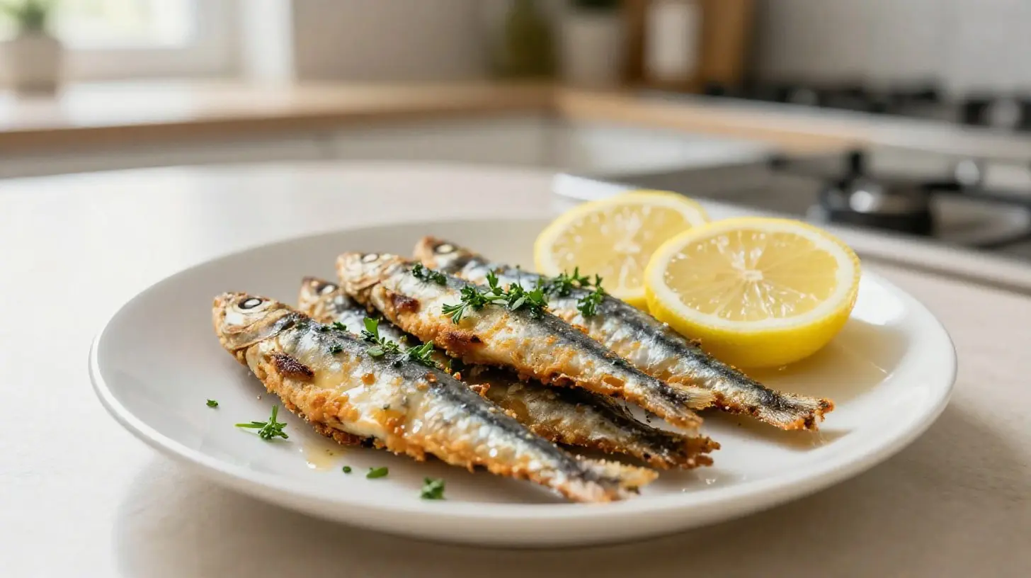 Délicieuses sardines en papillote préparées à l'airfryer, juteuses et savoureuses.