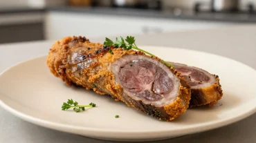 Délicieuse saucisse de Morteau cuite à l'airfryer, savoureuse et juteuse.