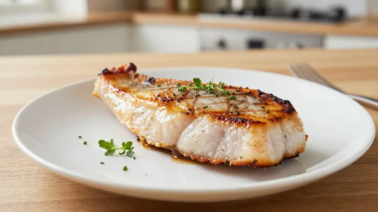 Savoureux steak de thon préparé à la perfection dans un airfryer.